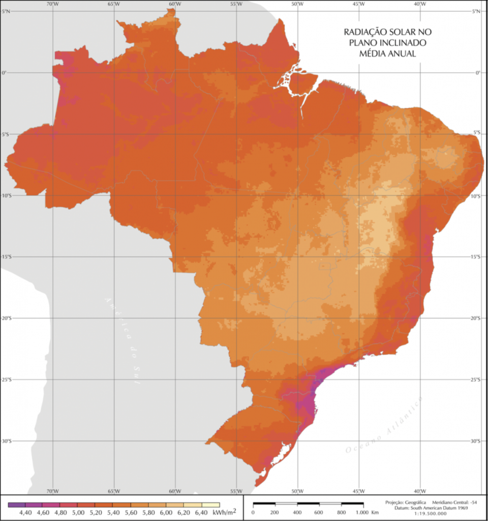 radiação solar no Brasil- qual melhor região para geração de energia fotovoltaica?